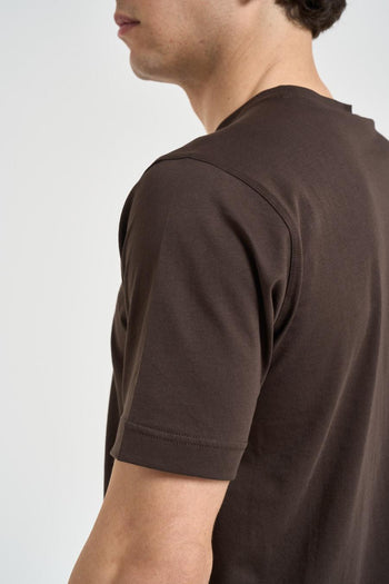 T shirt uomo girocollo marrone - 4