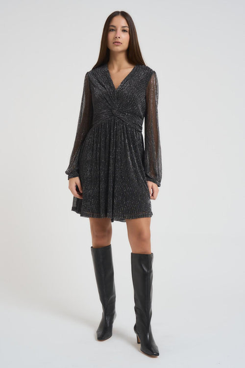 Abito donna in lurex nero