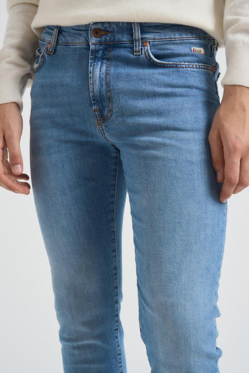 Jeans uomo skinny in denim chiaro - 2