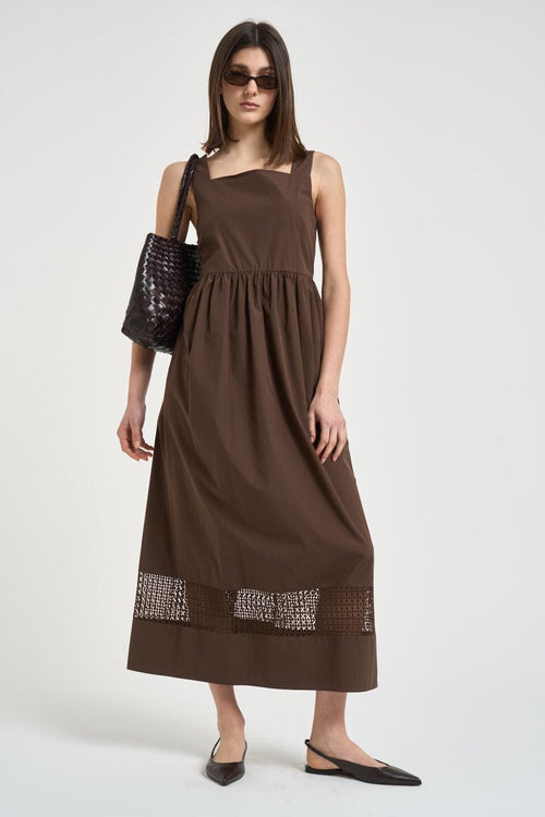 Abito donna lungo marrone