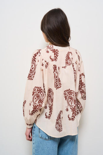 Blusa donna fantasia rosa - 4