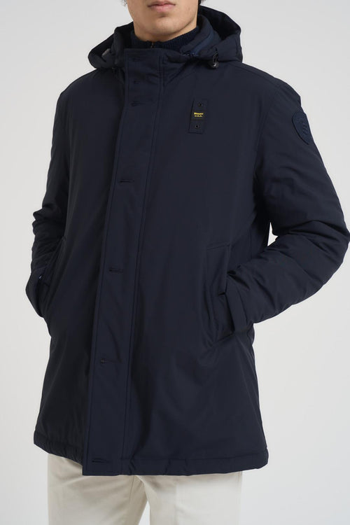Parka uomo midi blu