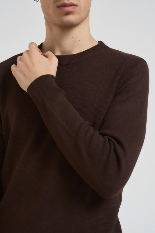 Maglia uomo girocollo marrone - 2