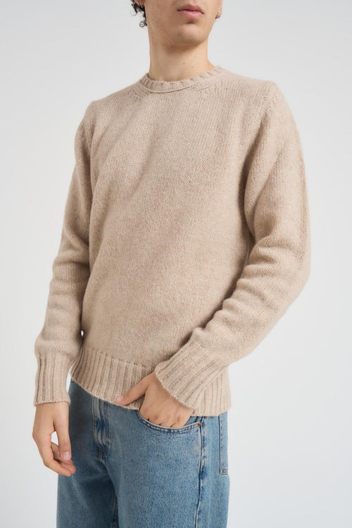 Maglione uomo in lana beige - 2
