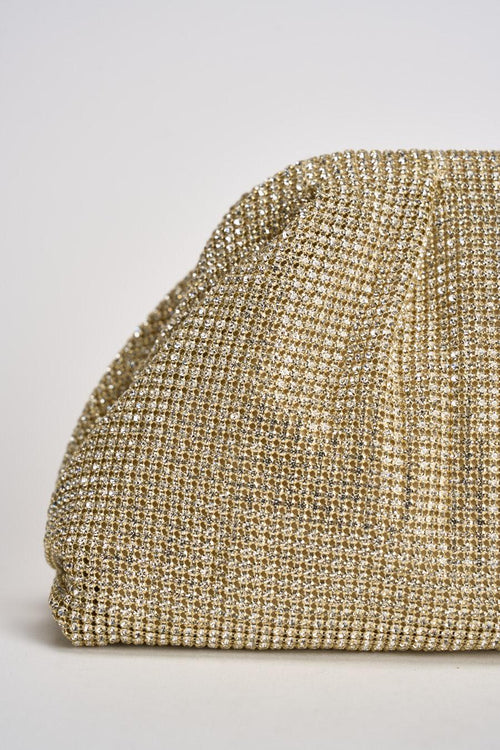 Pochette donna con strass oro - 2
