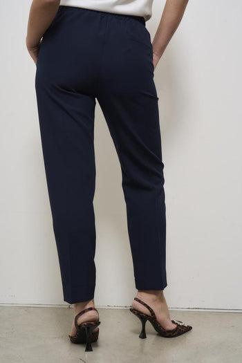 Pantalone donna a sigaretta blu - 3