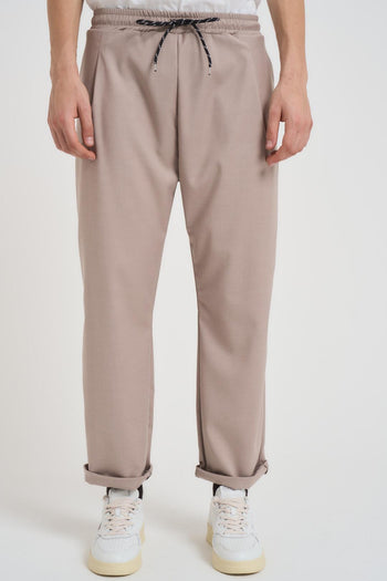 Pantalone uomo con elastico beige - 6