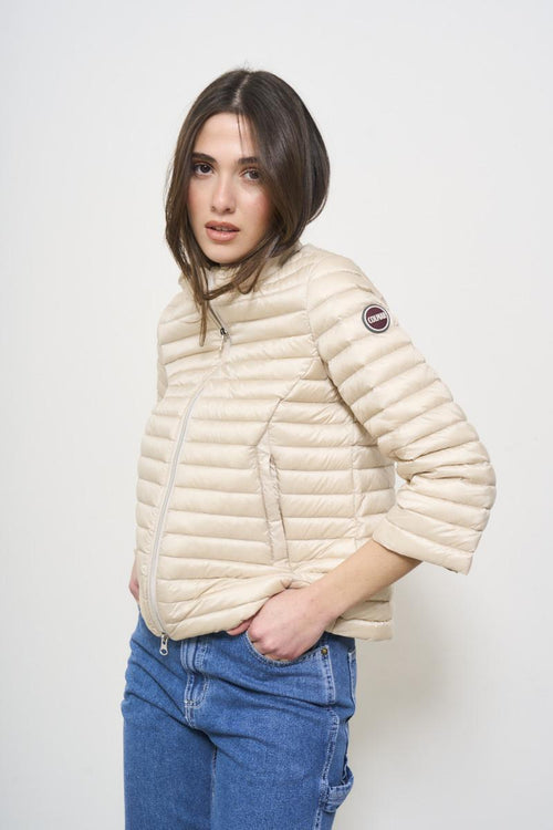 Piumino donna trapuntato beige