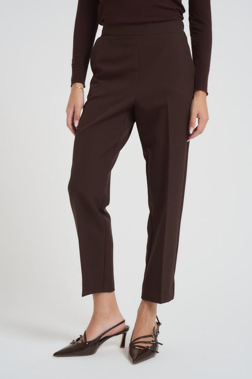 Pantalone donna regular marrone - 2
