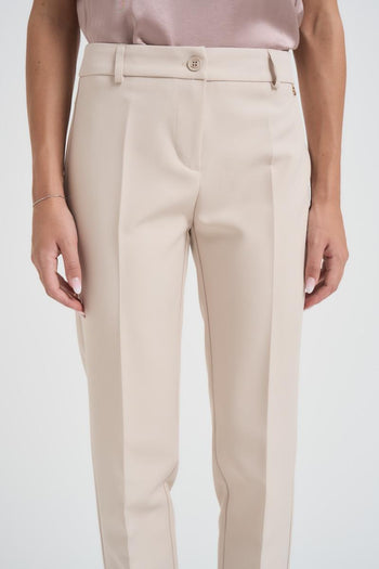 Pantalone donna regular panna - 7
