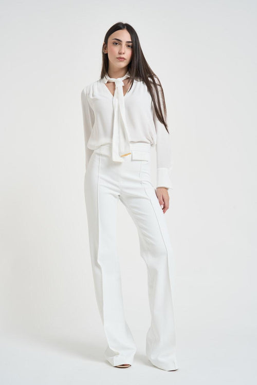 Camicia donna con foulard bianca