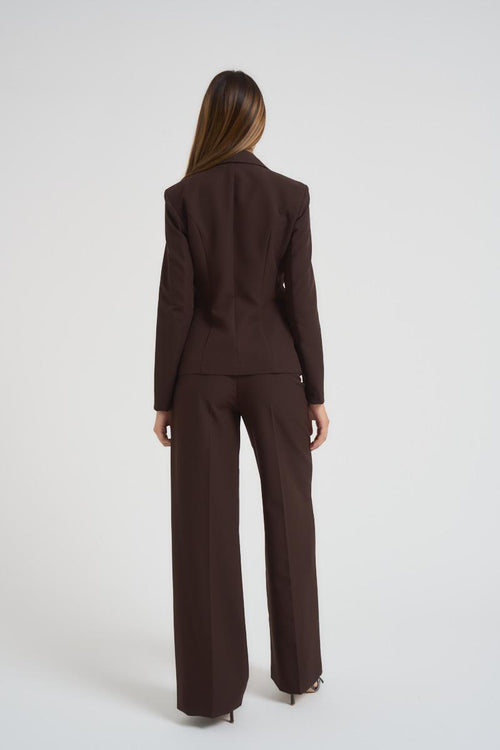 Giacca donna monopetto marrone - 2