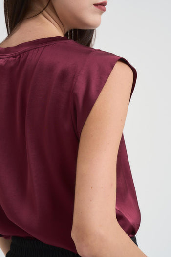 Top donna smanicato bordeaux - 4