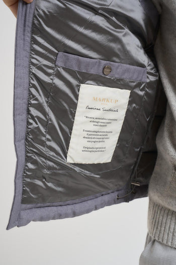 Gilet uomo trapuntato grigio - 8