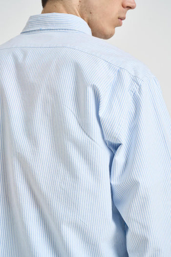 Camicia uomo a righe bianche e azzurre - 6