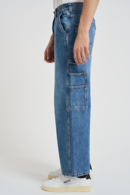 Jeans uomo carpenter in denim blu - 2