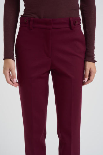 Pantalone donna skinny bordeaux - 5