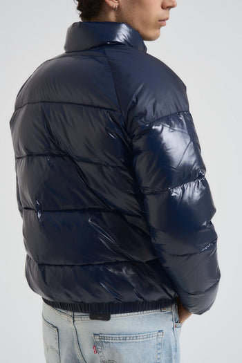 Piumino uomo in nylon lucido blu - 6
