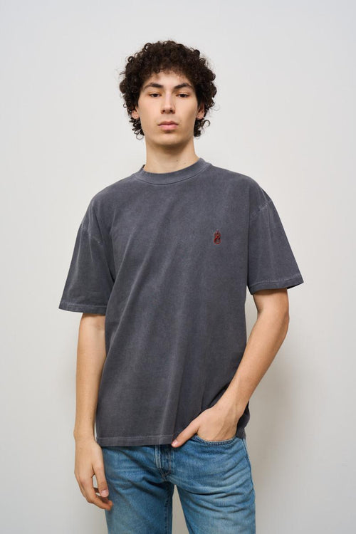 T-shirt uomo girocollo grigia