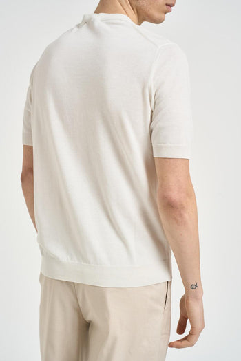 T-shirt uomo in maglia bianca - 4