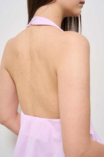 Top donna gessato rosa - 5
