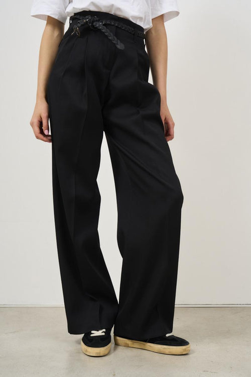 Pantalone donna in gabardine di lana - 2