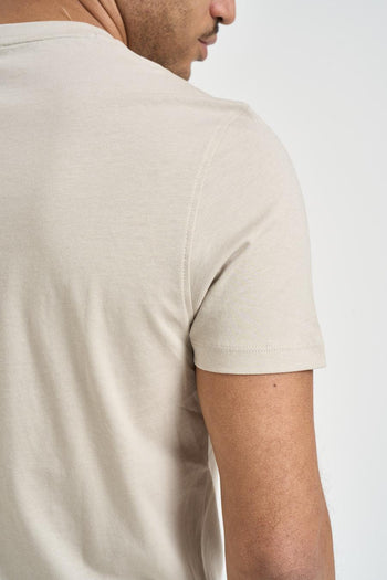 T-shirt uomo girocollo sabbia - 4