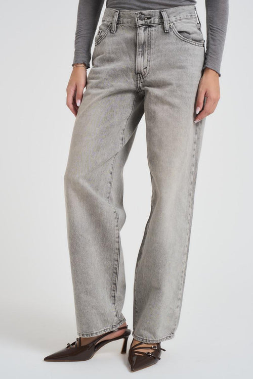 Jeans donna Baggy Dad in denim grigio - 2