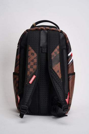 Zaino uomo shark mouth check marrone e nero - 6