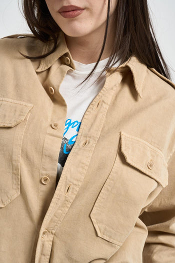 Camicia donna over beige - 4