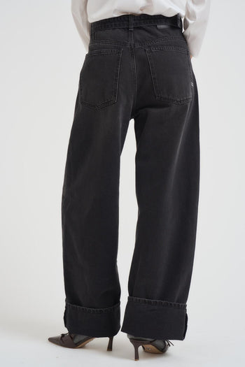 Jeans donna nero ampio - 4