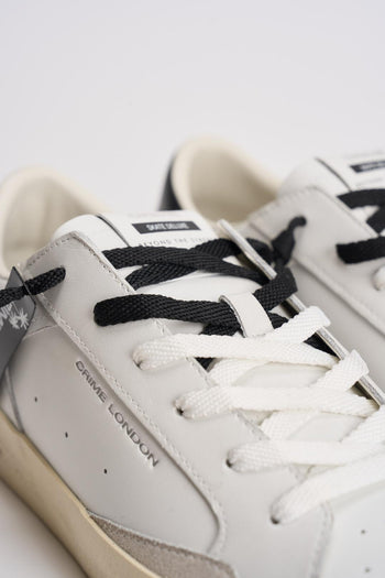 Sneakers uomo in pelle bianche e nere - 5