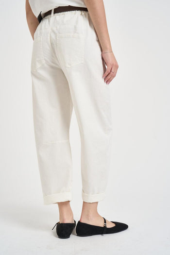 Pantalone donna balloon bianco - 3