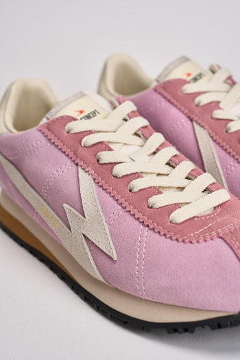 Sneakers donna rosa e bianca - 7