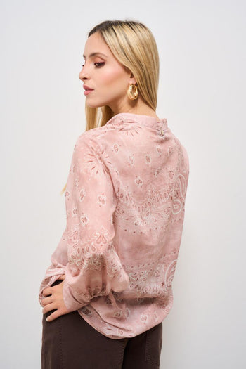 Camicia donna bandana rosa - 5