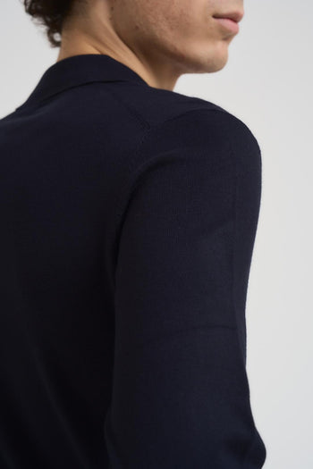 Polo uomo con bottoni blu - 4