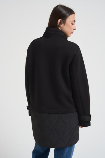 Giubbotto donna in Scuba nero - 5