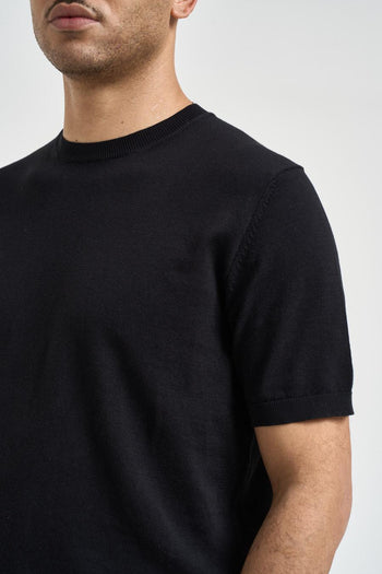 T-shirt uomo in maglia nera - 3