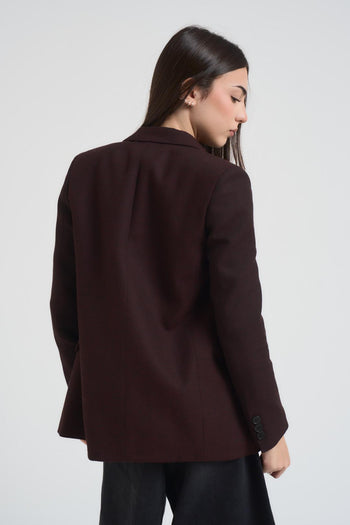 Giacca donna doppiopetto bordeaux - 3