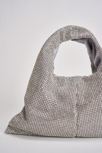 Borsa donna Parks con strass argento - 3