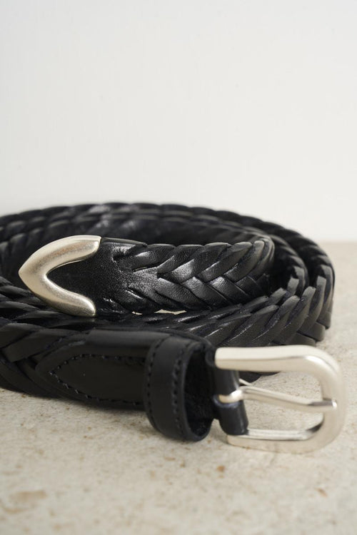 Black Braided Men's Belt - 2