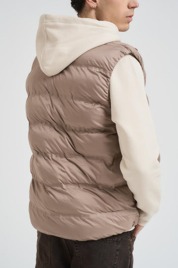 Gilet uomo trapuntato beige - 3