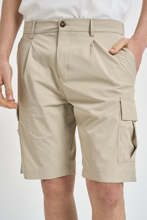 Bermuda cargo uomo beige