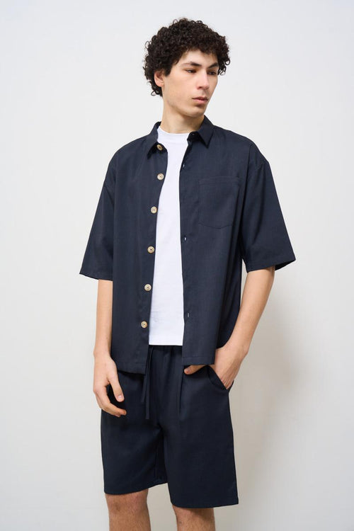 Camicia uomo blu