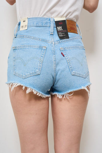 Shorts donna 501 in denim chiaro - 3