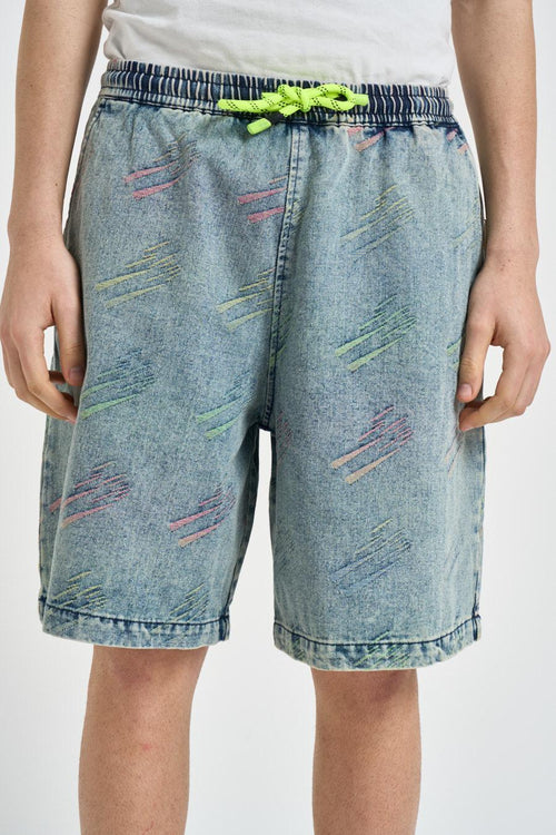 Bermuda uomo in denim lavato