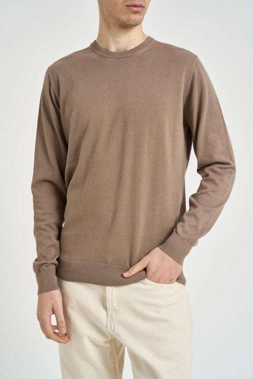 Maglia uomo girocollo nocciola