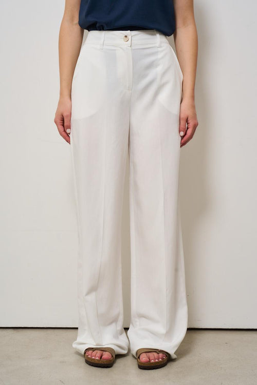 Pantalone donna a palazzo bianco