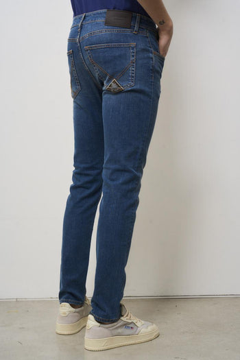 Jeans uomo skinny denim scuro - 5