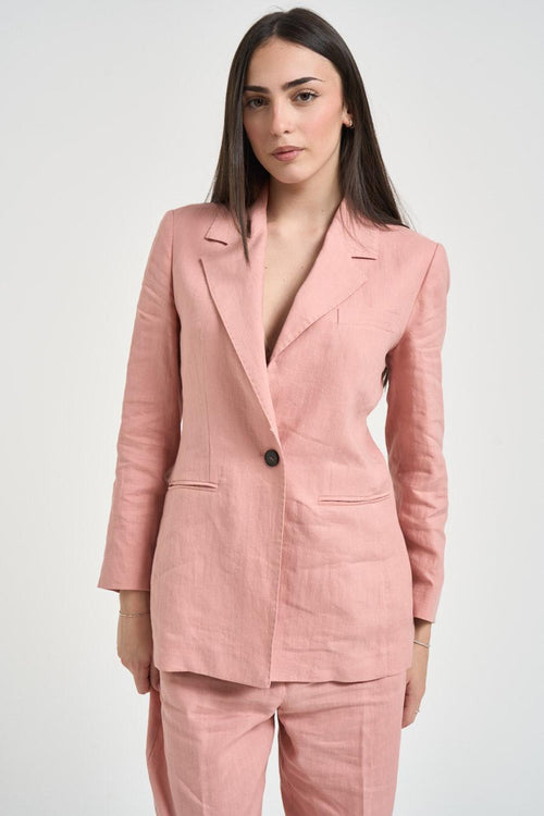 Giacca donna monopetto rosa - 2